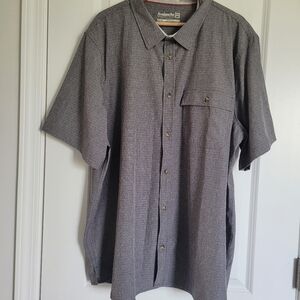 Avalanche Outdoor Supply Mens Shirt XXL Gray Short Sleeve  Button front Stretch